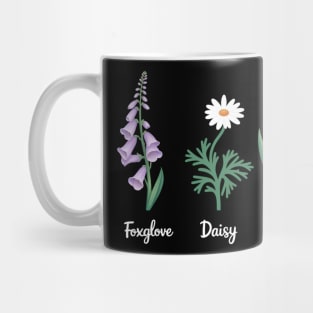 Subtle Floral Anti-Trump – Foxglove Daisy Tulip Political Statement Mug